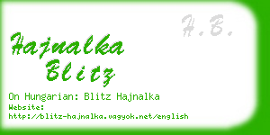 hajnalka blitz business card